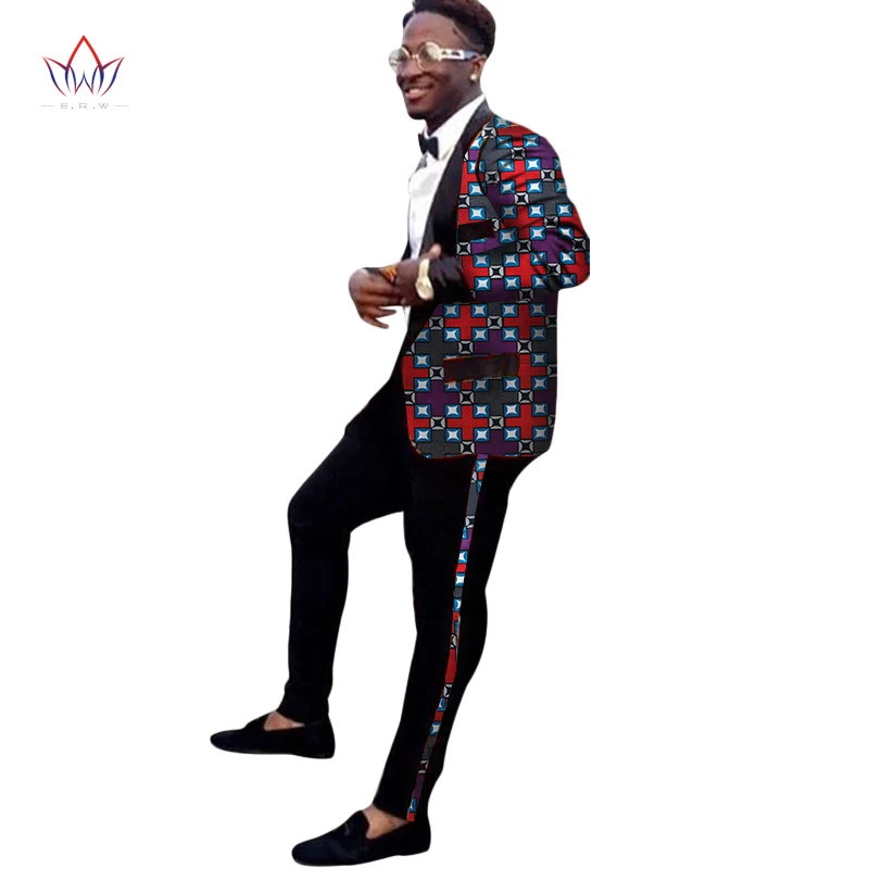Новое поступление Африканский воск печати мужской костюм Топ dashiki и брюки набор Базен плюс размер традиционная африканская одежда WYN320 - Цвет: 10