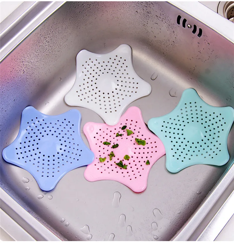 2019 кухонный Силиконовый Фильтр для раковины с пятиконечной звездой фильтр