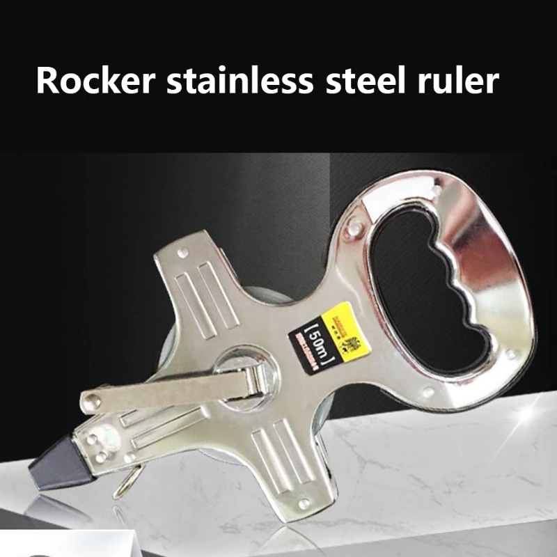 

30/50M Tape Measure Portable Steel Frame Ruler Metric Scale Stainless Steel Ruler Precision Measuring Tools Durable