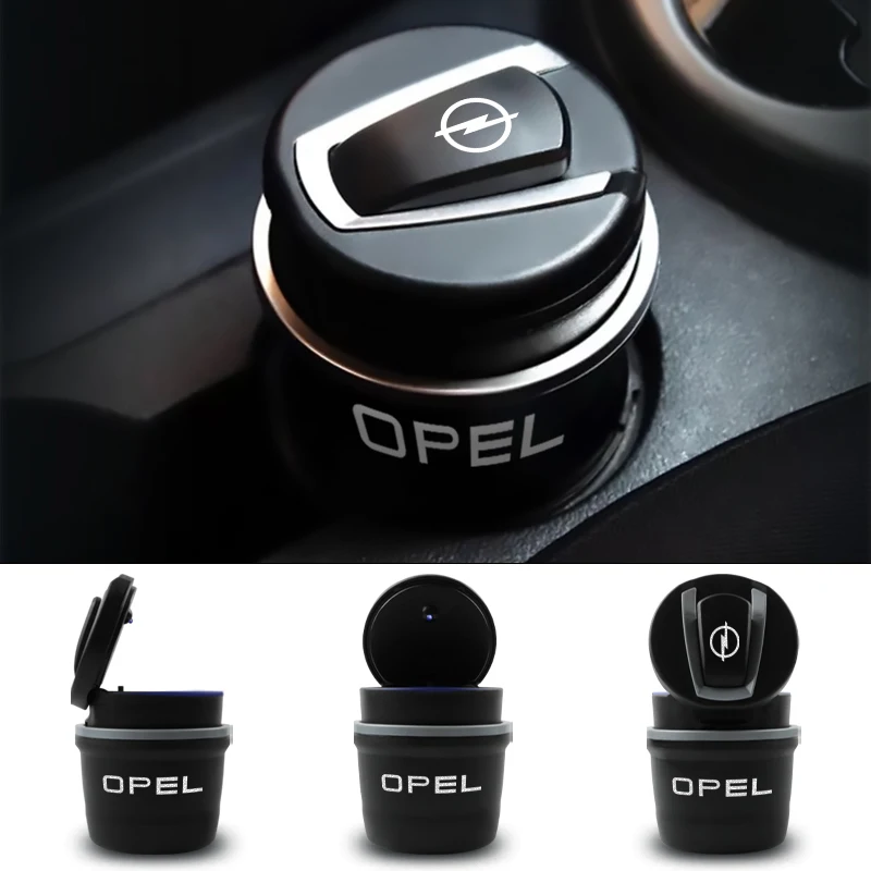 

Автомобильная светодиодная лампа, авто пепельница, огнестойкая чашка для хранения сигарет для Opel Astra H G J Insignia Mokka Zafira Corsa