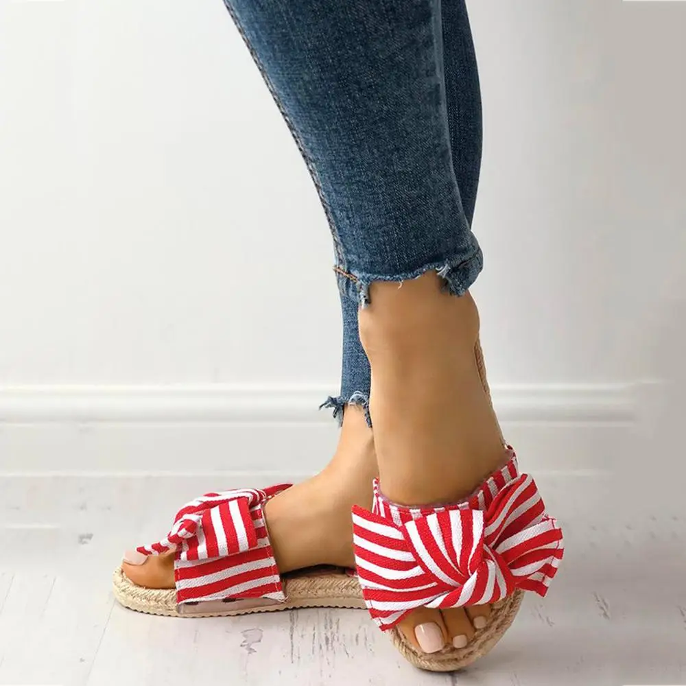 Женские Вьетнамки шлепанцы 42 летние пляжные с бантом босоножки соломенной