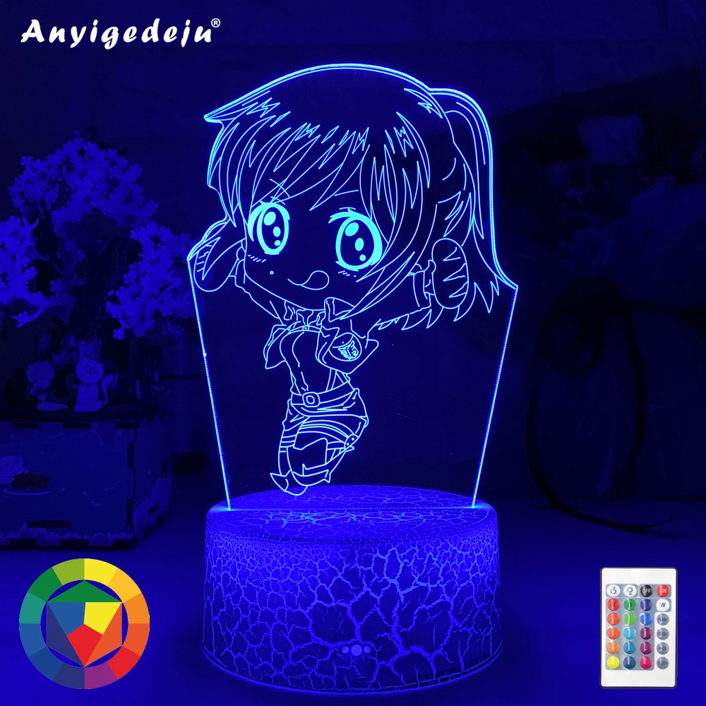 

Anime Attack on Titan 3d Lamp Sasha Braus Chibi Light for Bedroom Decor Kids Gift Attack on Titan LED Night Light Sasha Braus