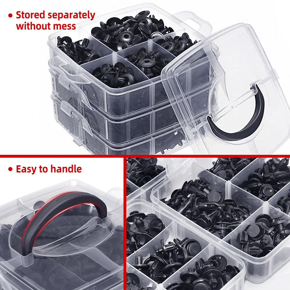 16 размер 625 шт Автомобильный зажим Универсальный крепеж смешанный автомобильный