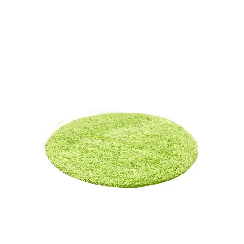 Grass Green EHOMEBUY, мягкие плюшевые круглые коврики, утепленные детские татами, коврики для гостиной, спальни, Декор, одноцветные, удобные, 9 размеров - Цвет: Grass Green