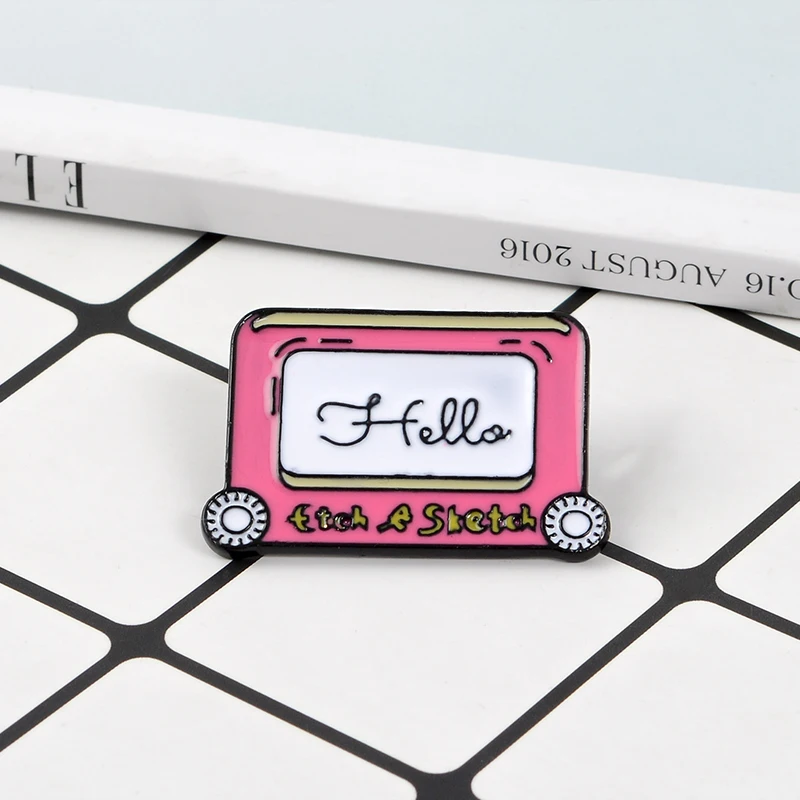 Эскизная доска эмали штырь травления эскиз для рисования на булавке значок из