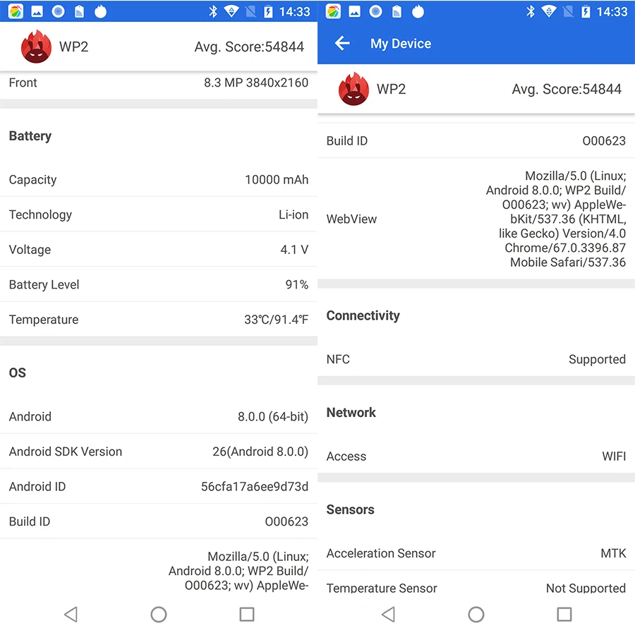 OUKITEL WP2 10000 мАч IP68 водонепроницаемый пылезащитный ударопрочный мобильный телефон Восьмиядерный 4 Гб 64 Гб MT6750T 6," 18:9 смартфон с отпечатком пальца