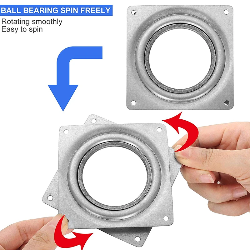 

16 Pack Lazy Susan Turntable Bearings,4 Inch Square Rotating Plate,300 Lbs 5/16 Inch Thick Swivel Plate for DIY Project