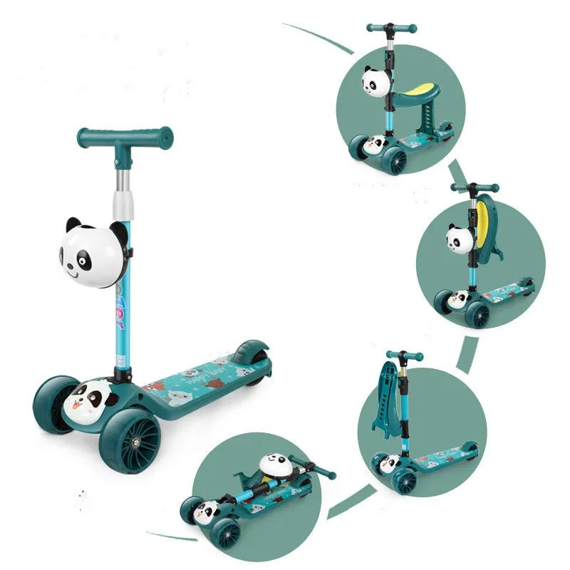 Дети скутер 3 колеса трехколёсный велосипед баланса для верховой езды Kick скутеры