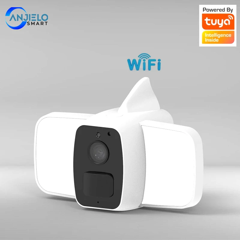 

Tuya WiFi Floodlight Camera 1080P WiFi CCTV Camera Security Video Surveillance Outdoor Waterproof Camera Wall Light CCTV Camera