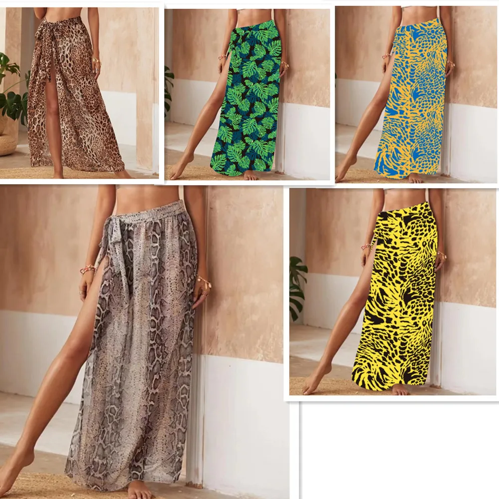

Юбка с леопардовым принтом, накидка для женщин, Сексуальная Пляжная накидка, женская летняя сетчатая юбка для женщин, женское платье, платья