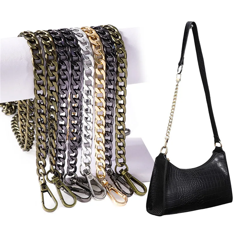 

Metal Chain Strap for Bags DIY Handles Crossbody Accessories Detachable Replacement Purse Chain Strap 9.5mm wide 40cm/120cm Long