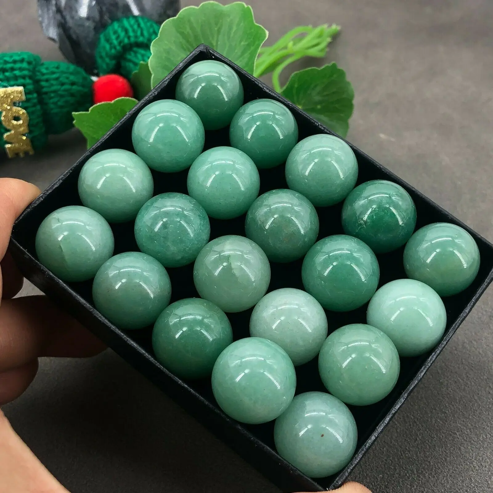 

1.5-2cm Natural Green Aventurine Crystal ball Healing Mineral Specime Gemstones Gem Raw Aquarium Decoration Gift