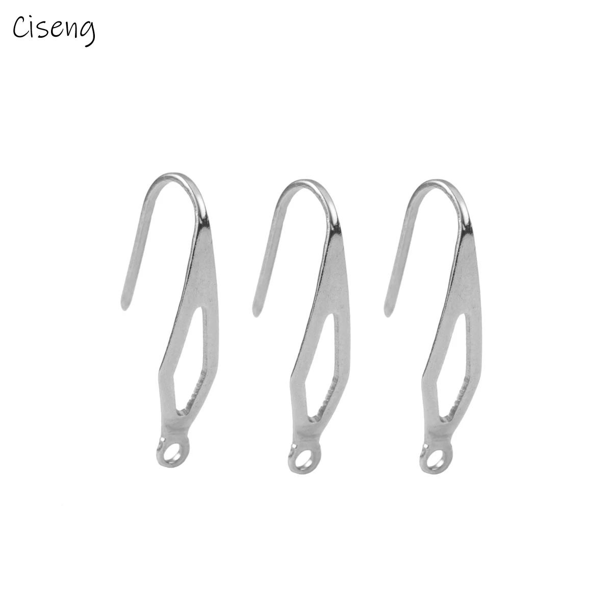 20 шт./лот 2x1 см из нержавеющей стали выдалбливают Алмаз ушной крючок крючки для