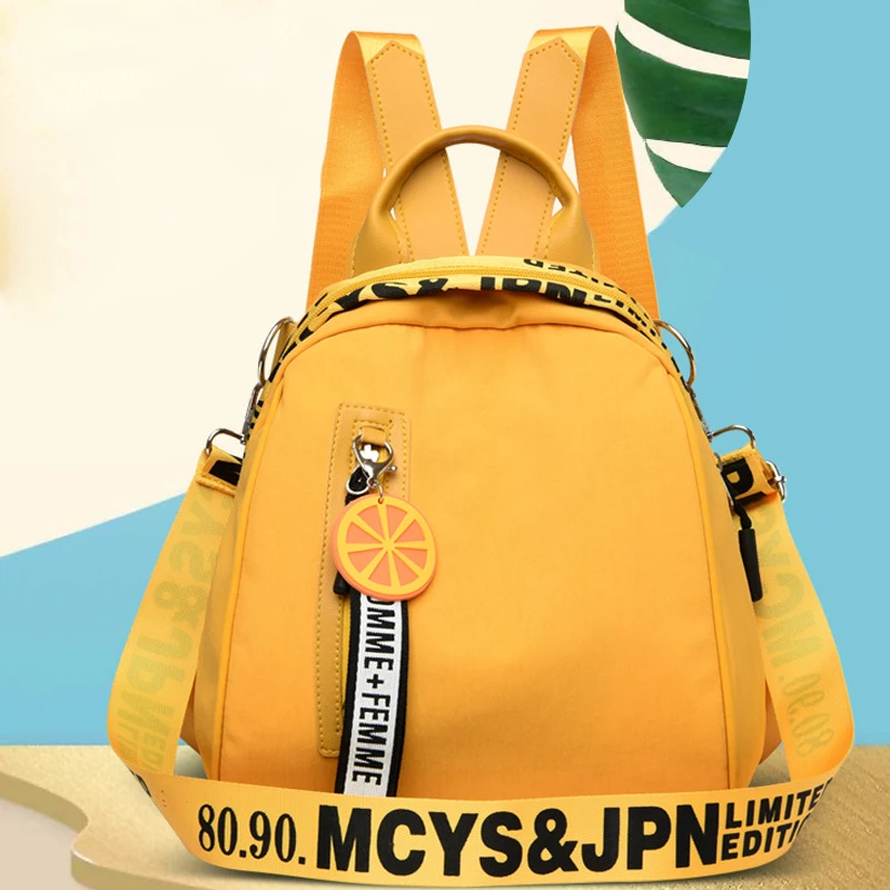 

Women's Fashion backpack solid color Oxford cloth College wind School bag travel trend shoulder bag Multifunction Bag Backpack