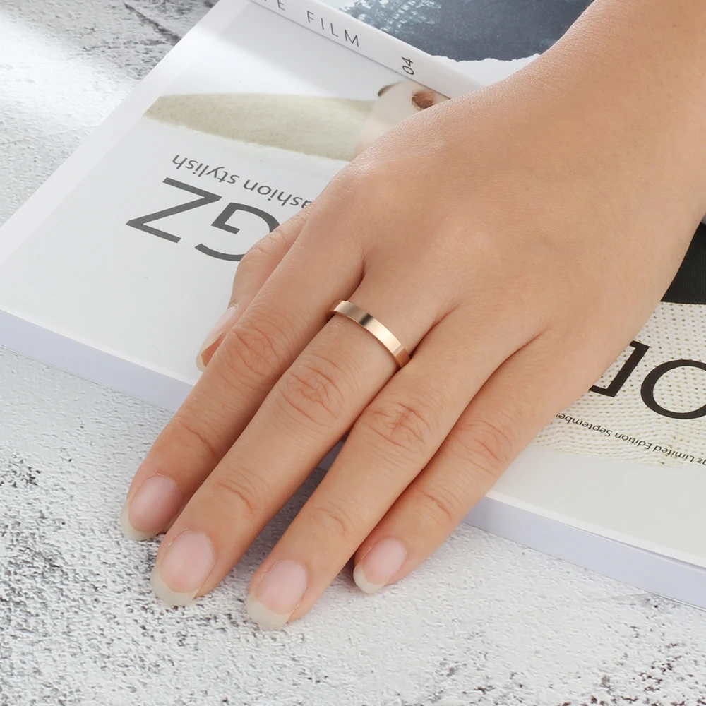 Индивидуальное Открытое кольцо для мужчин женщин обещания с гравировкой имени