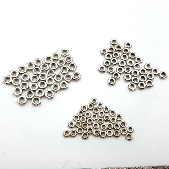 M3 NUTS 50 шт./лот M2 M2.5 M3 X 6 мм 10 мм 20 мм винты шестигранные гайки для DIY Хо использовать держать ежедневное использование - Цвет: M3 NUTS