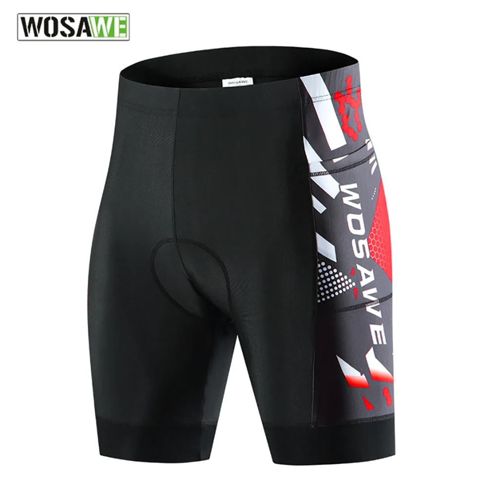 

WOSAWE Men's Cycling Half Pants Motorcycle Road Bike Bicycle Riding Tights 3D Padded Quick-Dry Shorts Exquisite Stitching Shorts