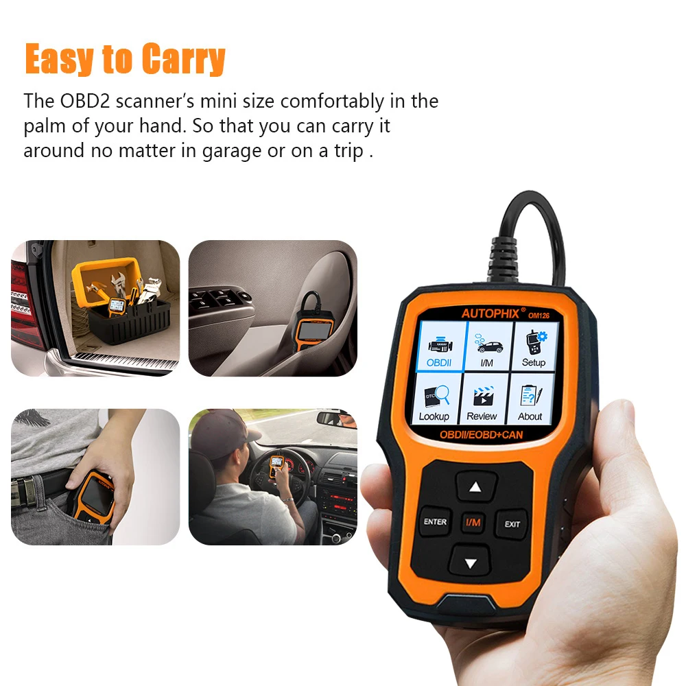 Autophix OM126 Автомобильный сканер полный OBD2 сканер анализатор двигателя для OBD 2 ODB автомобильный диагностический инструмент
