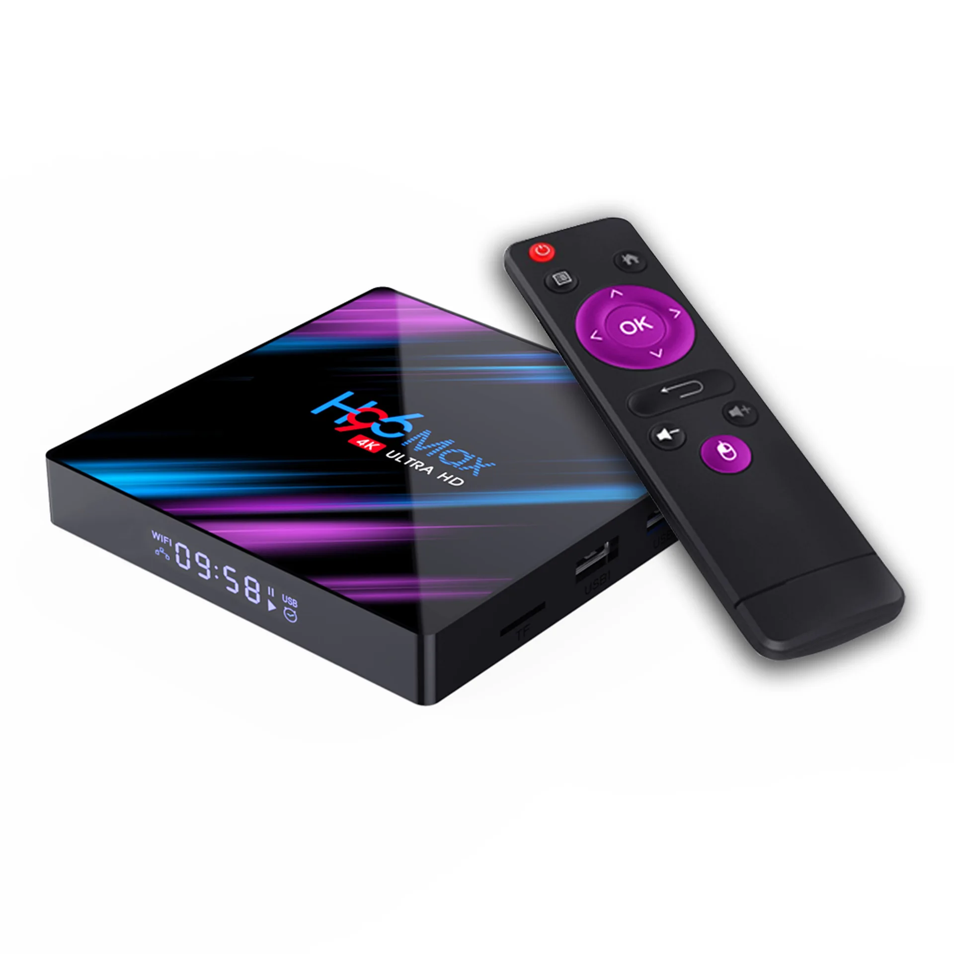 

ТВ-приставка H96 MAX RK3318 на Android 11, 4 + 64/32 ГБ, Wi-Fi, Bluetooth