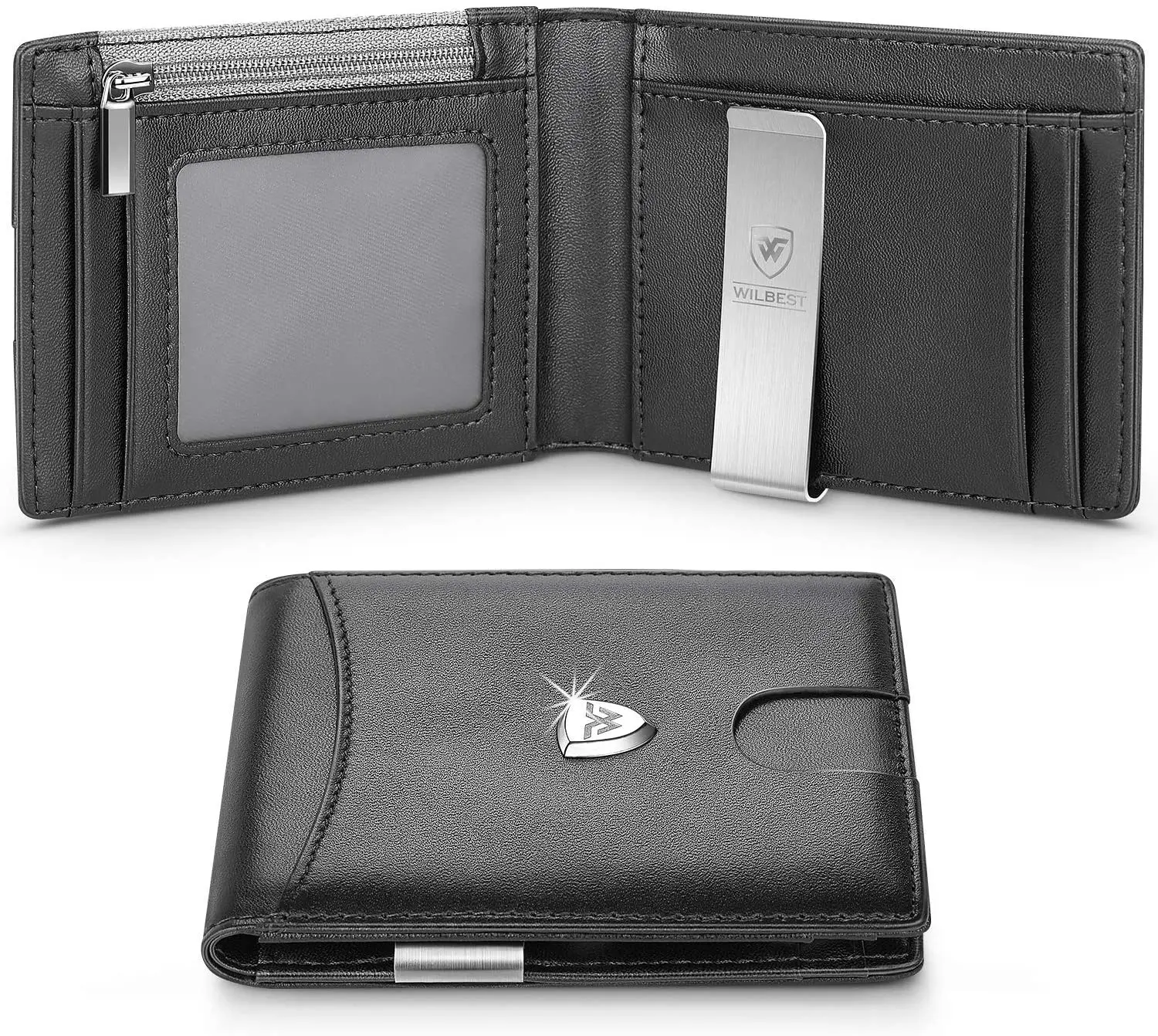 

Men Wallet Black Fashion Business Money Clip Coin Credit Card Holder RFID