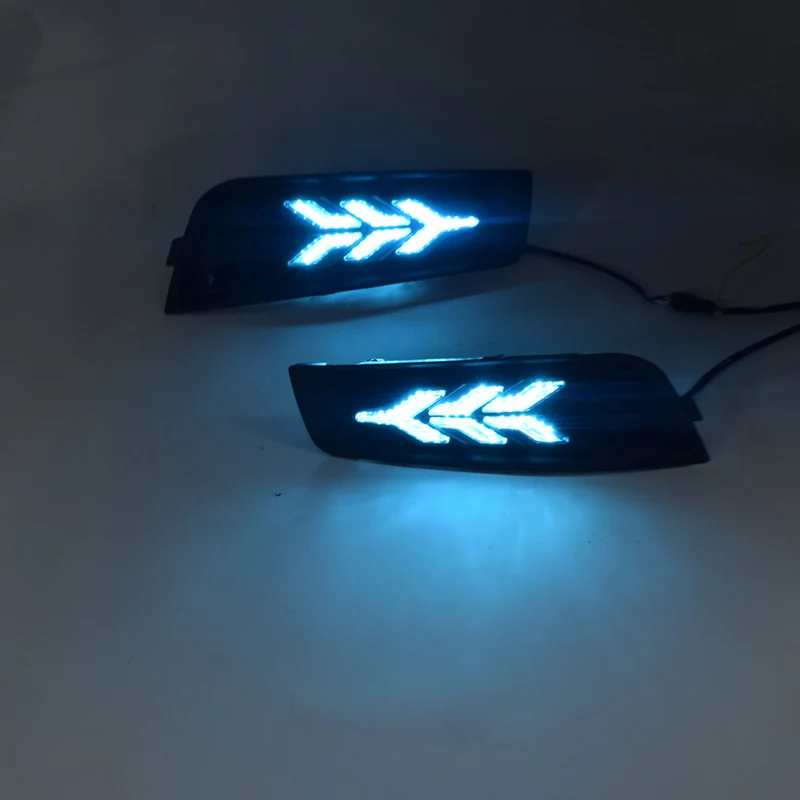 1 пара 3 Цвет Автомобильный светодиодный дневной светильник Поворотная