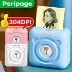Мини-принтер для бумаги A6 304DPI 2 PeriPage, Портативный беспроводной Bluetooth фотопринтер, карманная термопечать, USB-подключение