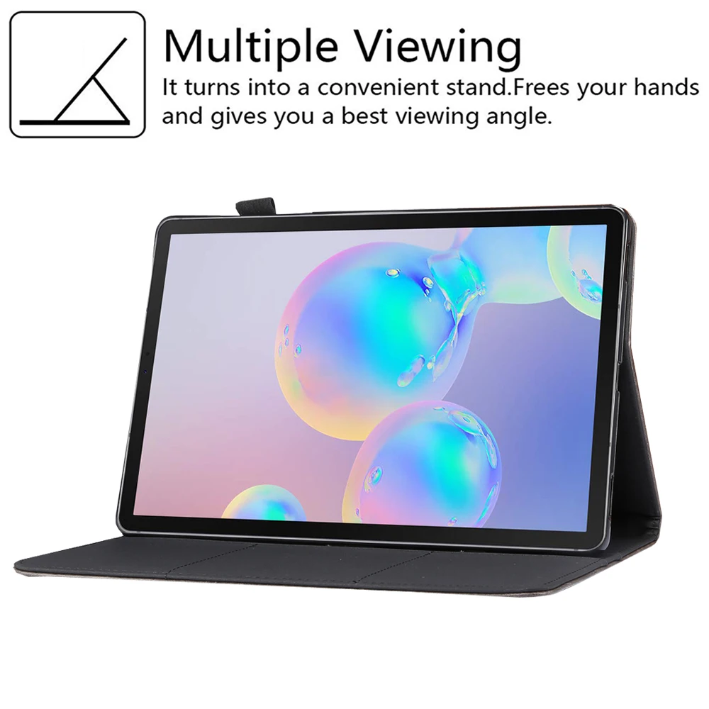 Кожаный чехол для Samsung Galaxy Tab S6 10 5 SM T860 T865 мягкий умный + пленка ручка|Чехлы
