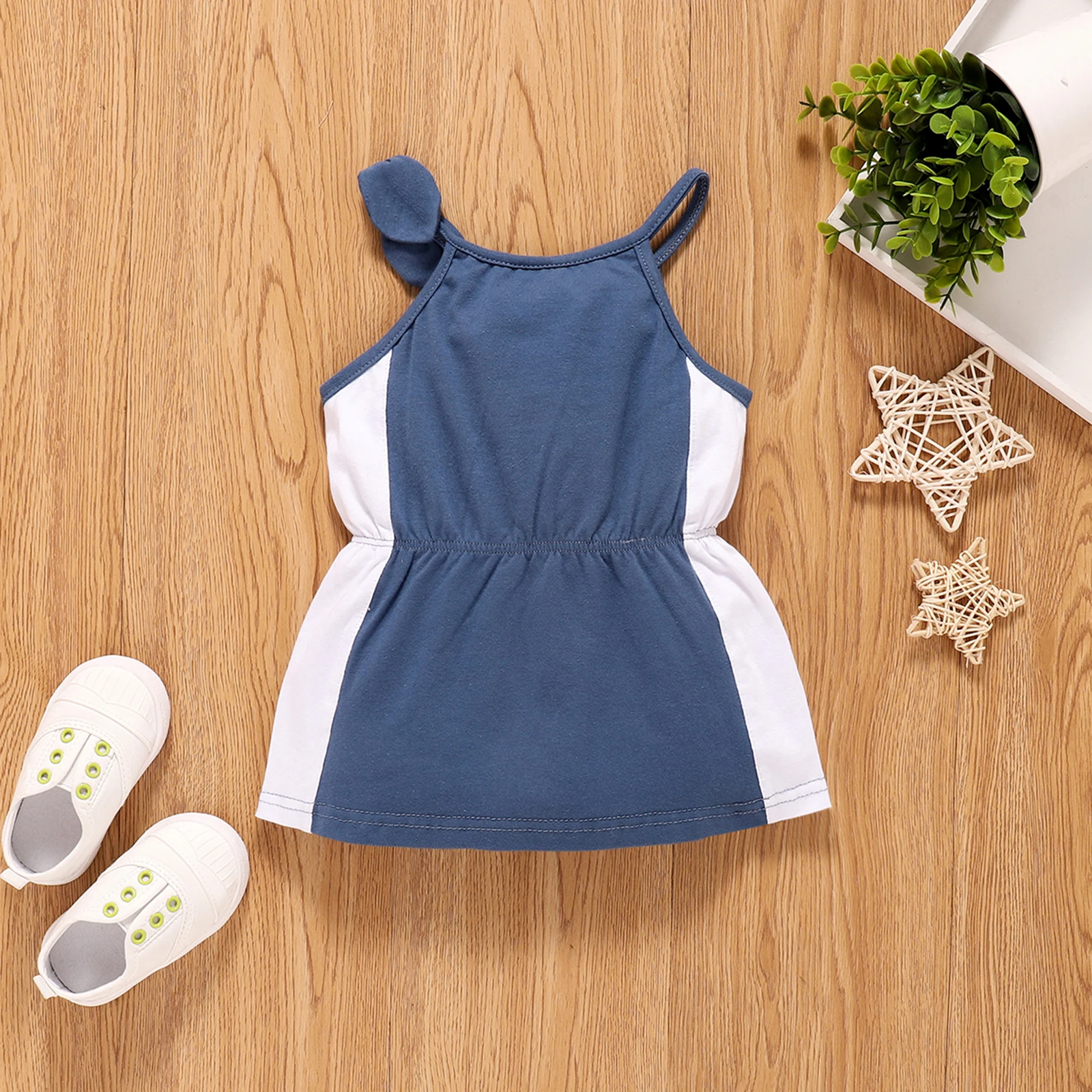 

3-24 Months letter bodysuits Kids Dress Girls Letter Print U-Neck Sleeveless Bodycon Dress for Summer, Blue,