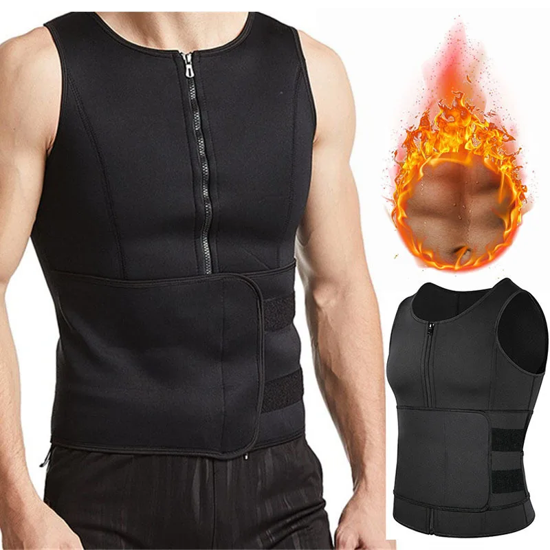 

Men Body Shaper Waist Trainer Vest Slimming Shirt Sauna Sweat Shaper Undershirt Plus Size Shapewear Fat Burner Workout Tank Tops