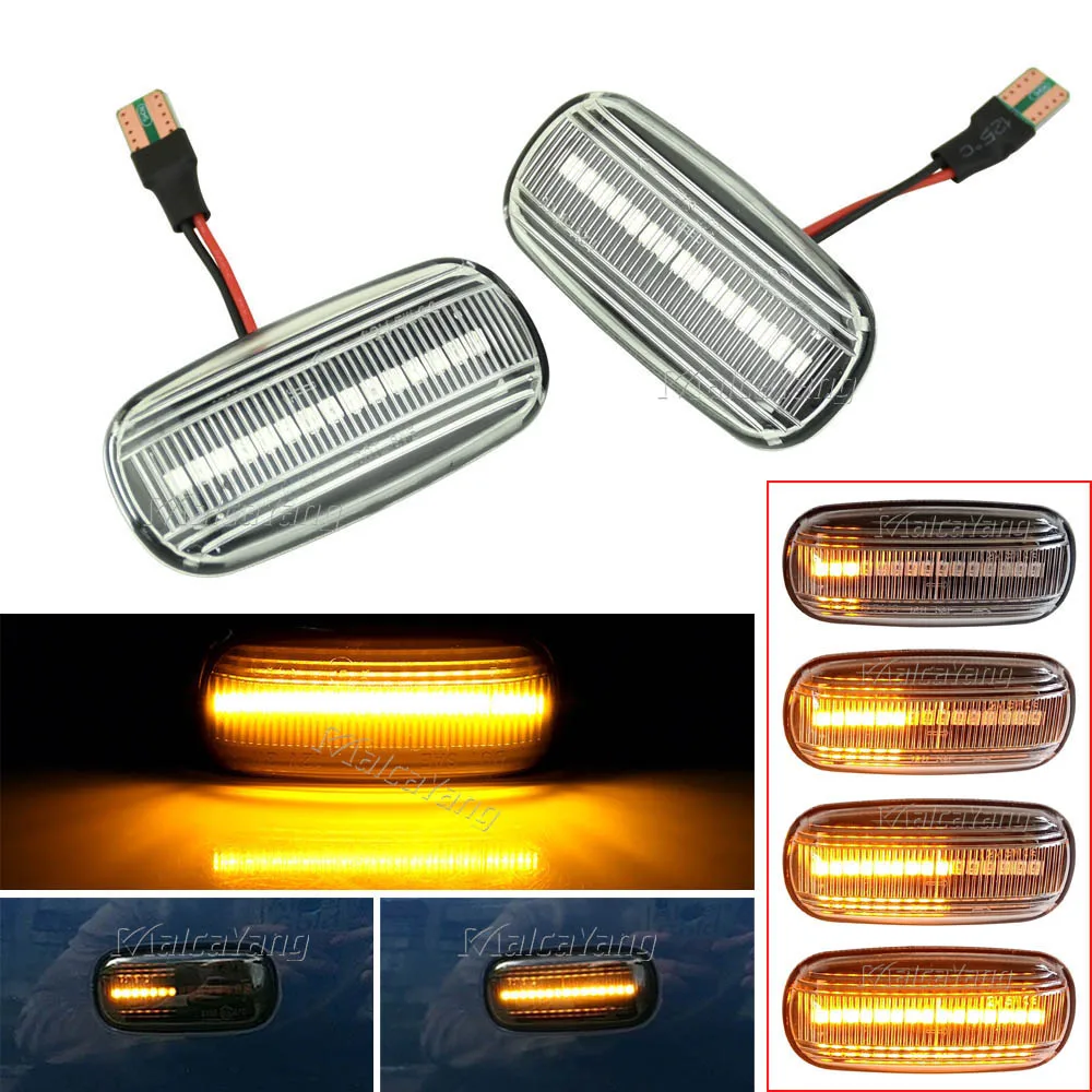 2PCS LED Dynamic Side Marker Turn Signal Light Sequential Lamp For Audi A3 8P A4 B6 B7 A8 A6 S6 C5 C6 4f Pre-facelift