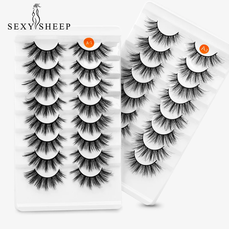 Минковые ресницы SEXYSHEEP 5/8 пар подделки ресниц для создания драматического объема в макияже.