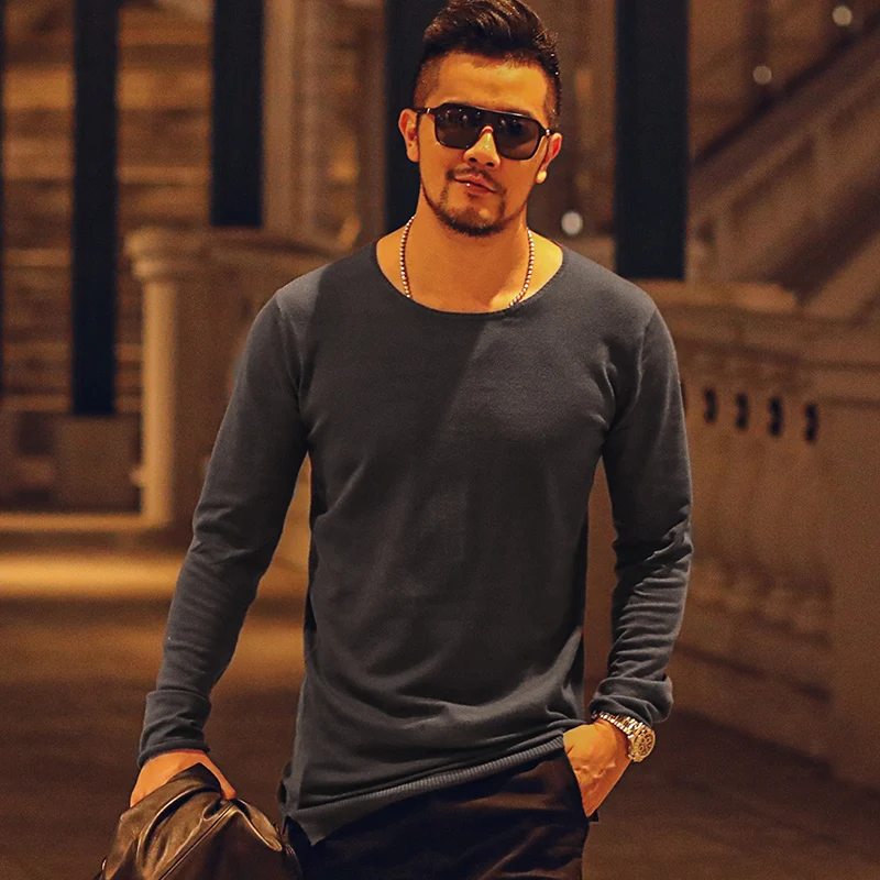 Свитер Для мужчин осень новый теплый воротник пуловер Повседневное Свитера