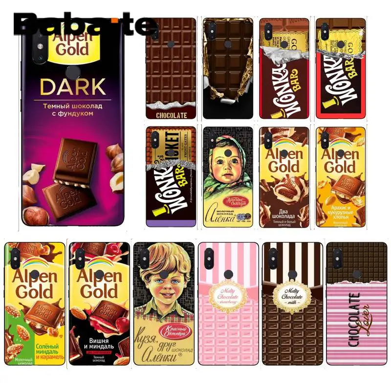 Babaite alenka wonka bar alpen золотой шоколад Новое поступление черный чехол для телефона XiaoMi