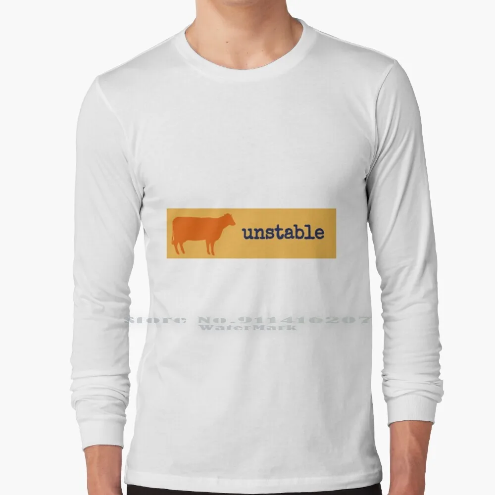 

Нестабильная желтая футболка из 100% чистого хлопка с изображением коровы