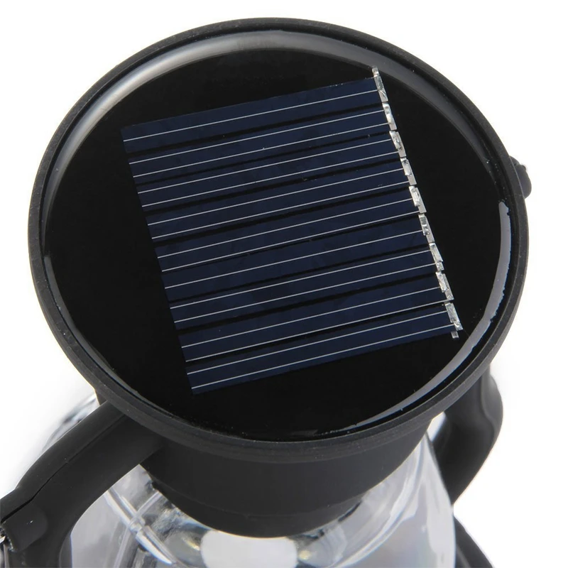 

Promotion! Solar Power Lantern Antique Light Lamp 7 LED Garden Light Lamp Black