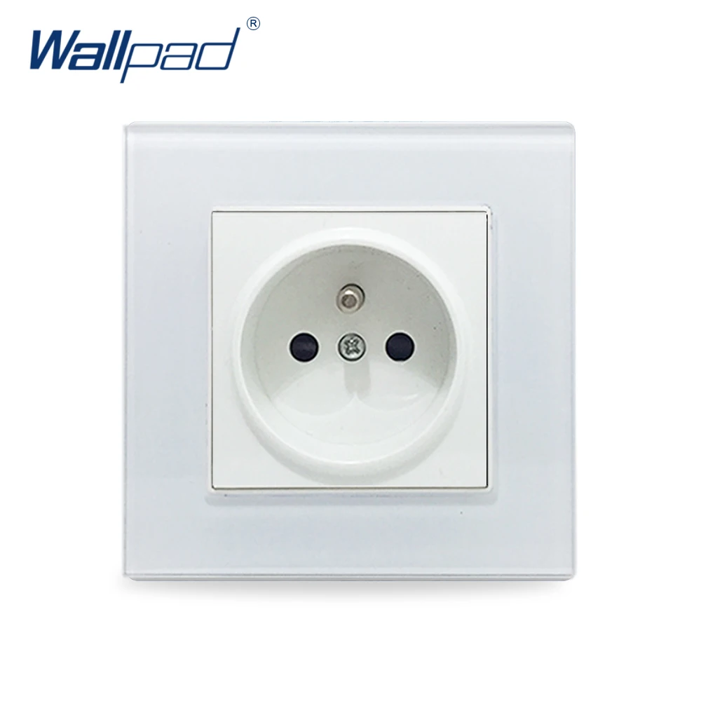 5 Frame французская розетка Wallpad с украшением в виде кристаллов закаленное белый Стекло Панель 16A ЕС 110 V-240 V 5 французские розетки 430*86 мм Размеры