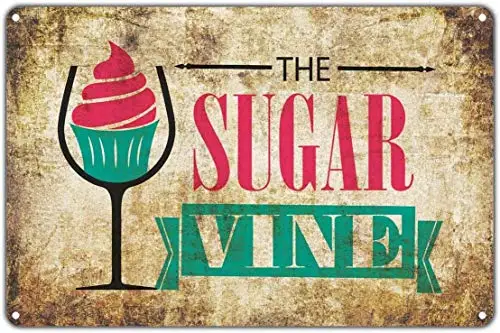 

The Sugar Vine Dessert Cupcake Sweets Bar Retro Tin Sign 12x16 Vintage Decor Art by