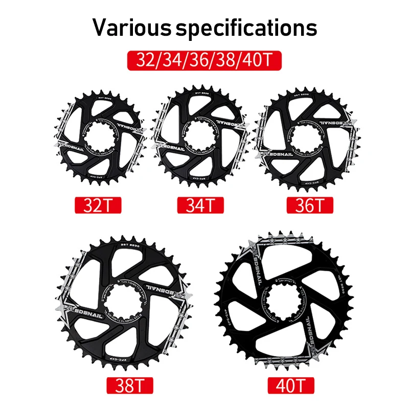 

Snail GXP Gear Integrated Direct-mounted Disc 3mm Speed-link Dedicated X9 XO XX1 32T 40T Crank Bicycle Parts