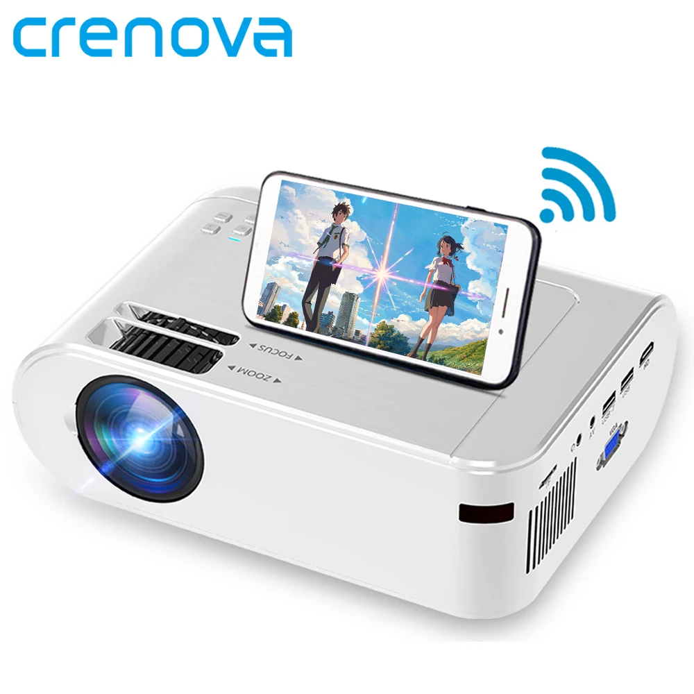 Мини проектор CRENOVA для домашнего использования Full HD 1080p M01C 2 4 ГГц Wi Fi 3D|Проекторы