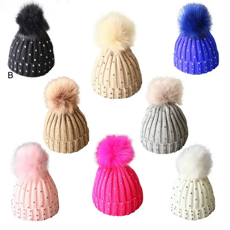 Зимние теплые вязаные наушники с подкладкой для маленьких мальчиков и девочек