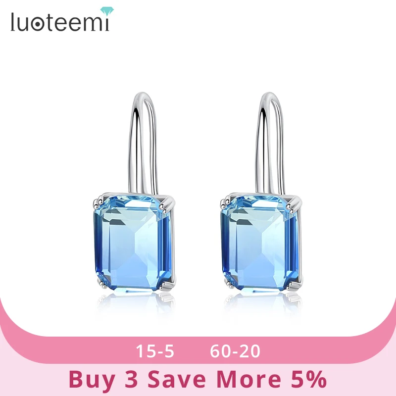 LUOTEEMI новая стильная текстильная спортивная обувь свисающие серьги для женщин