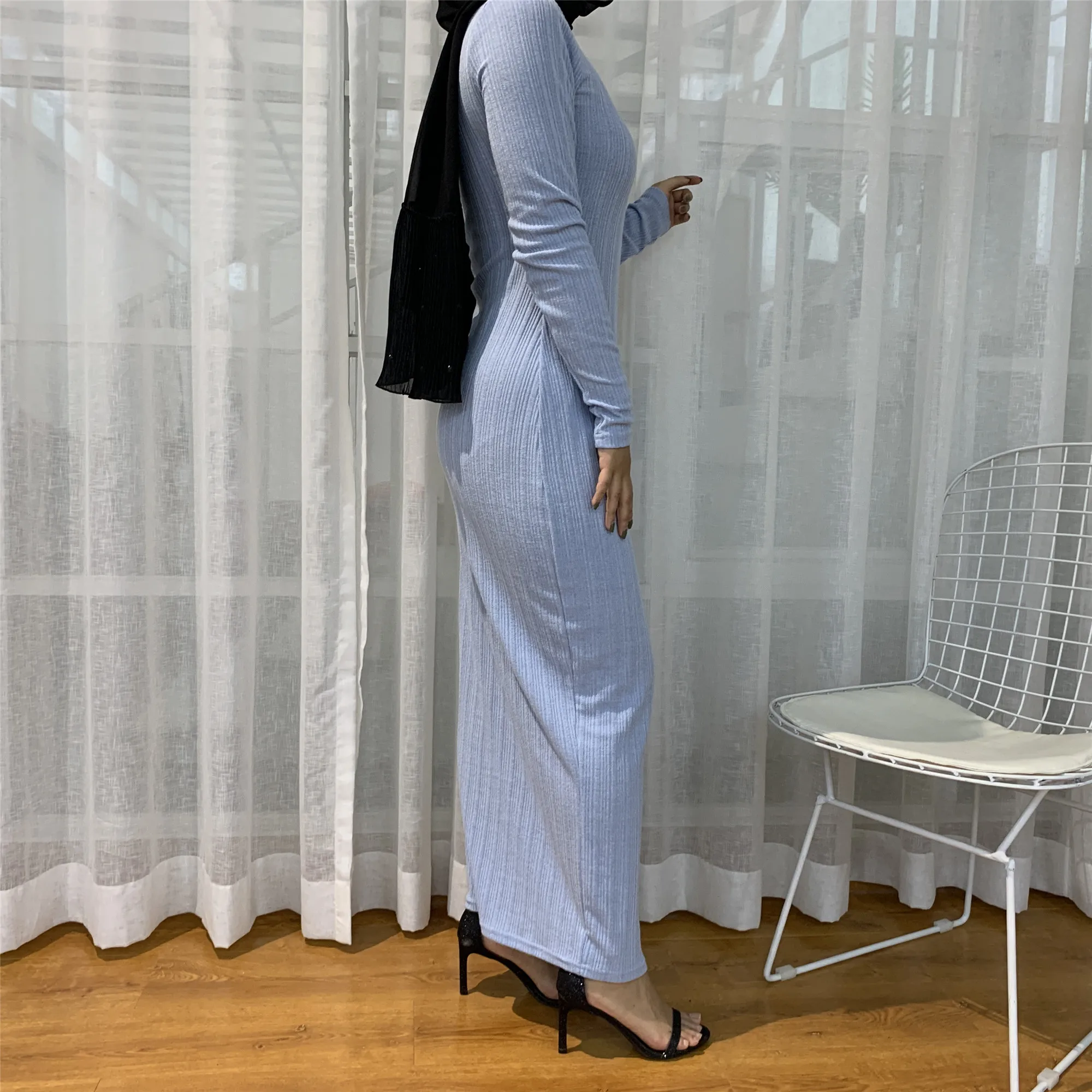 Новая стильная осенняя и зимняя дизайнерская Дамская трикотажная юбка размера