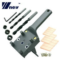 woodworking dowel jig 6 8 10mm wood drill handheld pocket hole jig doweling hole saw drill guide tools for carpentry