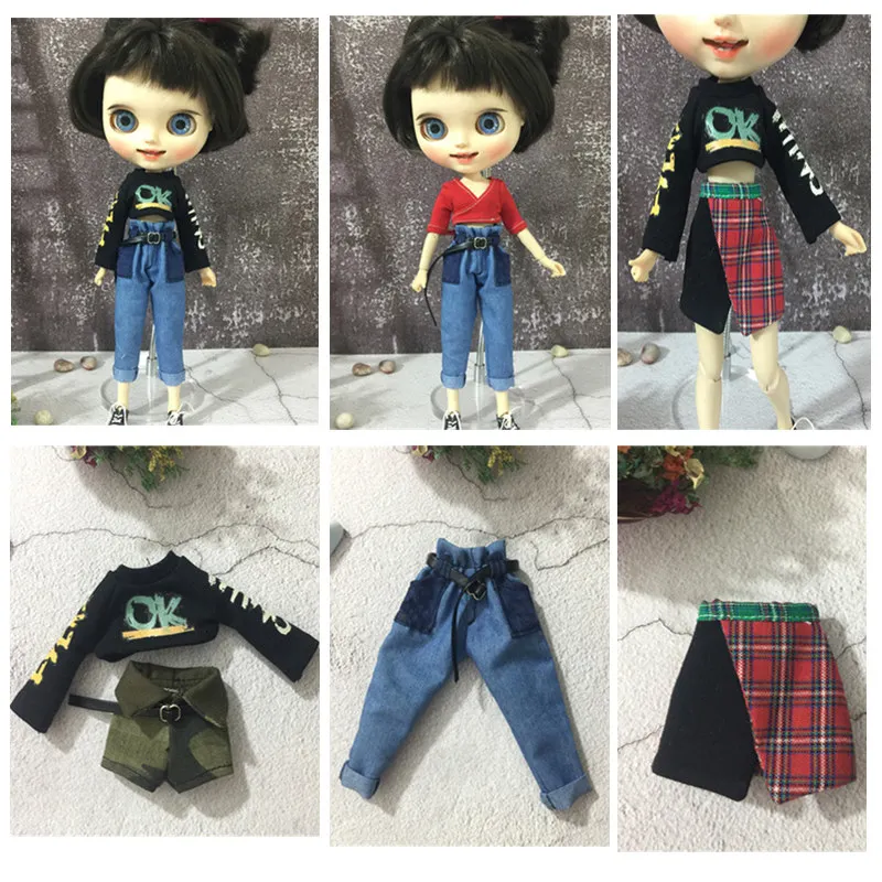 5 стилей одежды для кукол Blyth камуфляжный костюм BJD 30 см 1/6 кукла классное платье