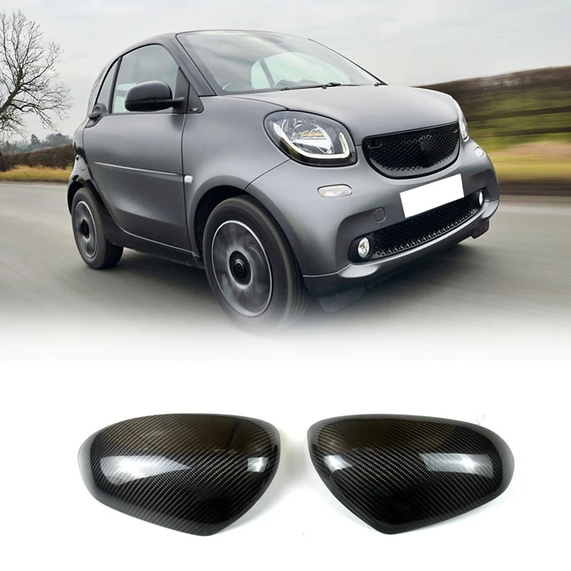 

Real Carbon Fiber Mirror Cover Rearview Side Mirror Cap for Mercedes-Benz Smart W453 2015-2021