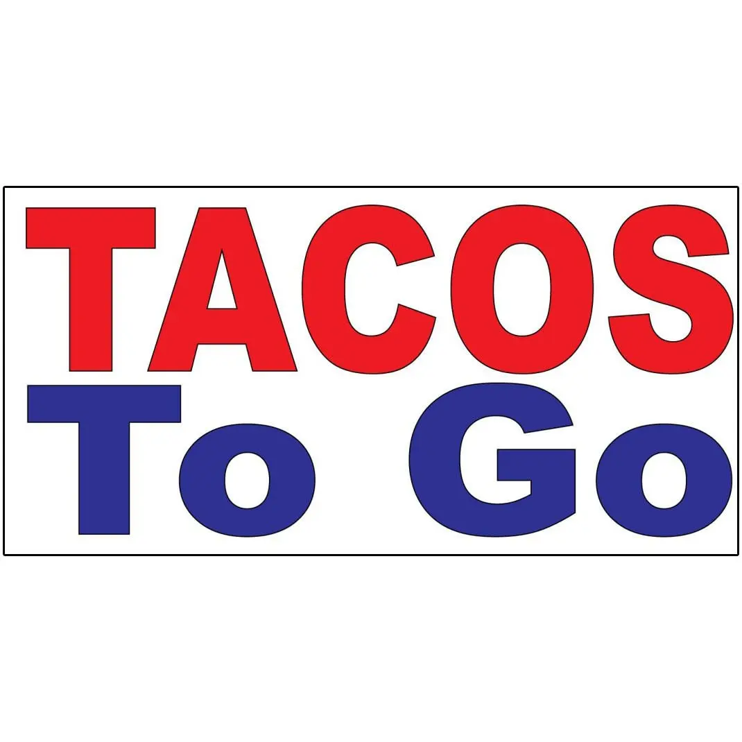 Для Tacos To Go Red Blue еда Бар Ресторан Еда грузовик Наклейка в розничном магазине S
