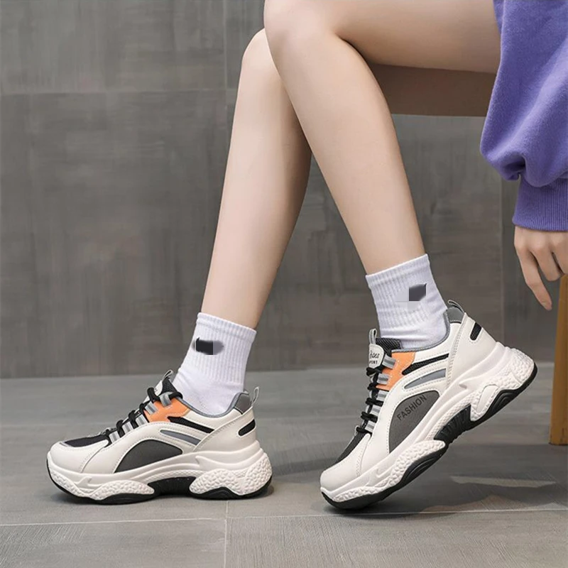 

2021 Summer New Korean Version I Trend Net Celebrity Casual Old Shoes Wild Women's Sports Single Shoes Mesh Breathable
