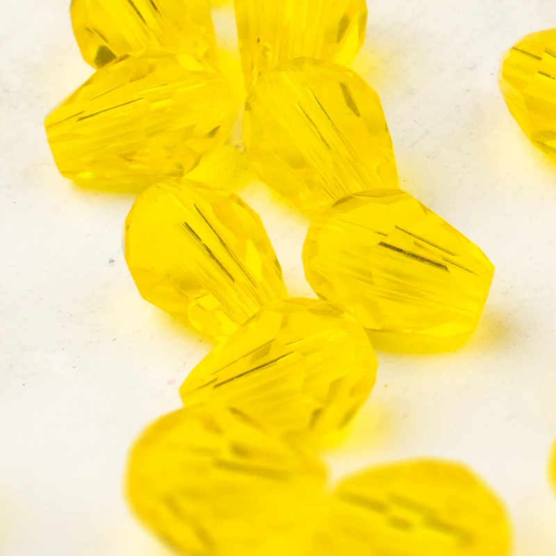 Высококачественные стеклянные бусины небесно-голубого цвета 30 шт. 6x8 мм в форме