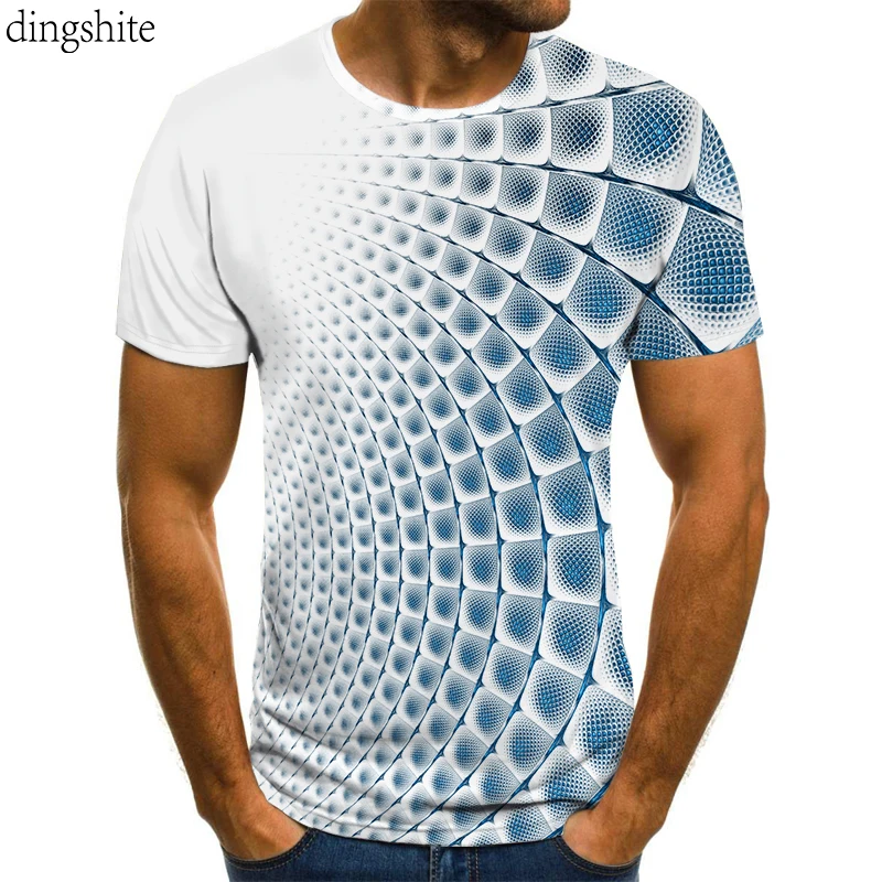 

Dingshite 3D Digital Printed Men Short Sleeve Round Neck T Shirt , Men Trending Slim Fit Milk Silk Fitness T Shirt .