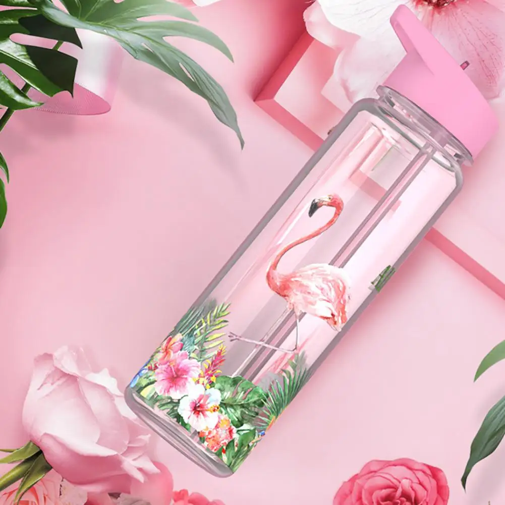 Горячая милые 720 мл Спорт на открытом воздухе мультфильм Фламинго питьевой